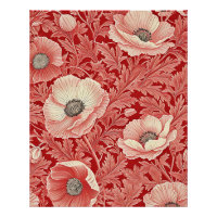 Élégant Papes Rouge Rose Art Floral