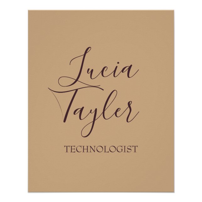 Poster Élégant script d'entreprise (Devant)