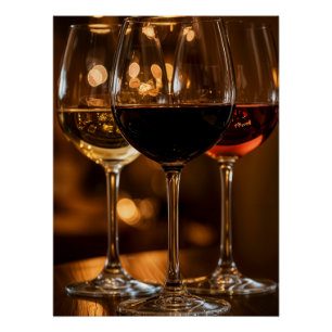 Poster Elegant Wine Trio – Art Print