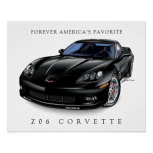 POSTER ÉLÉGANT Z-06 VETTE ILLUSTRATION