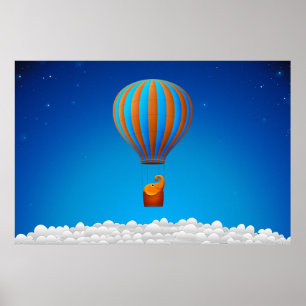 Poster Éléphant de vol