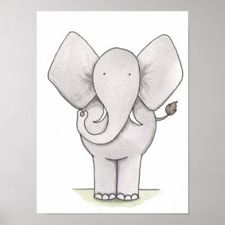 Poster Elephant Nursery Art