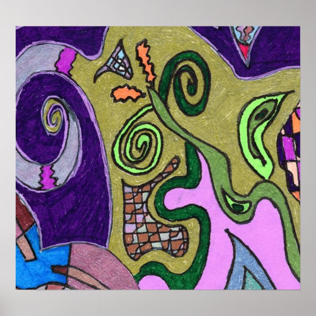 Poster Eléphant Or (Devant)