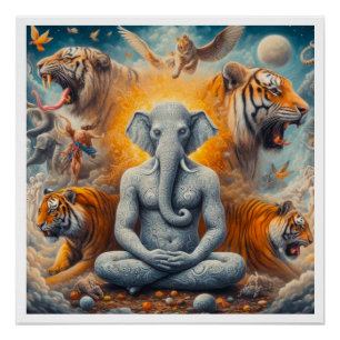 Poster éléphant spirituel