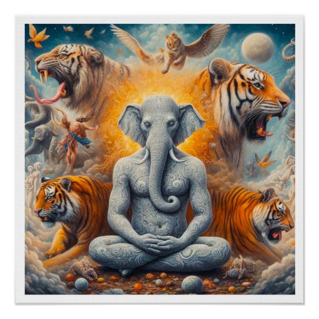 Poster éléphant spirituel (Devant)