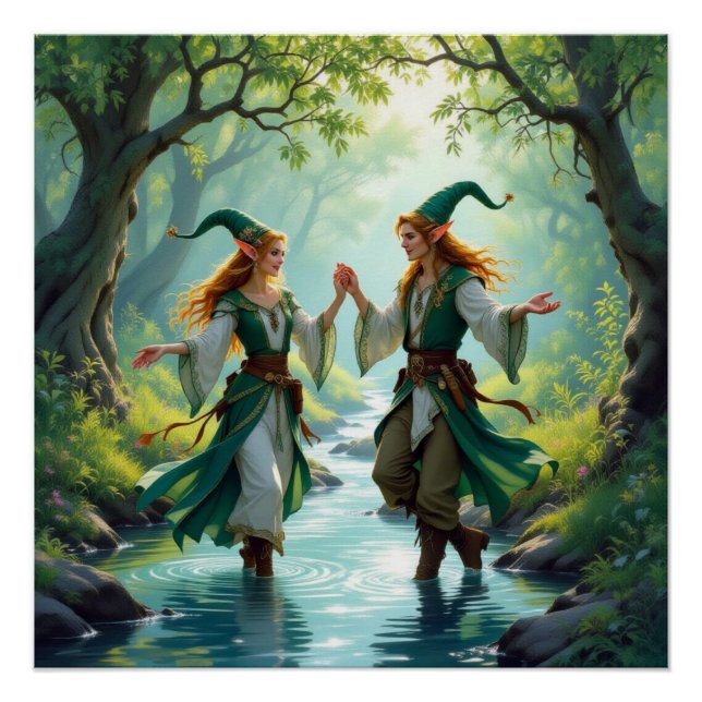 Poster Elfes dansant (Devant)