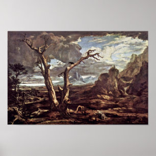 Poster Elijah Dans Le Désert Par Washington Allston