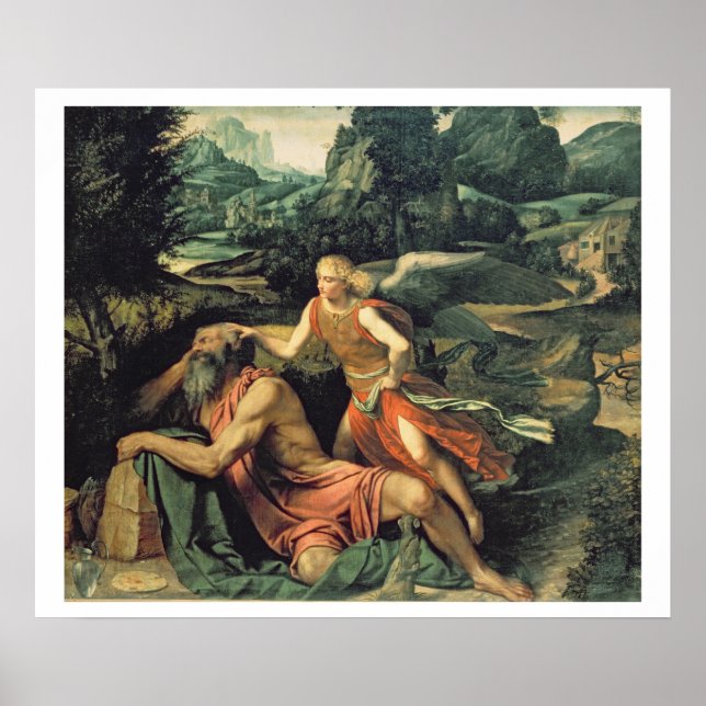 Poster Elijah Visited by à Angel, c.1534 (Devant)