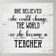 Elle croyait qu'elle pourrait changer le monde Ens