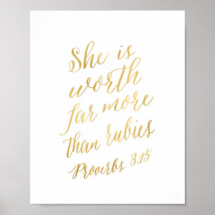 Poster Elle vaut bien plus que des rubis