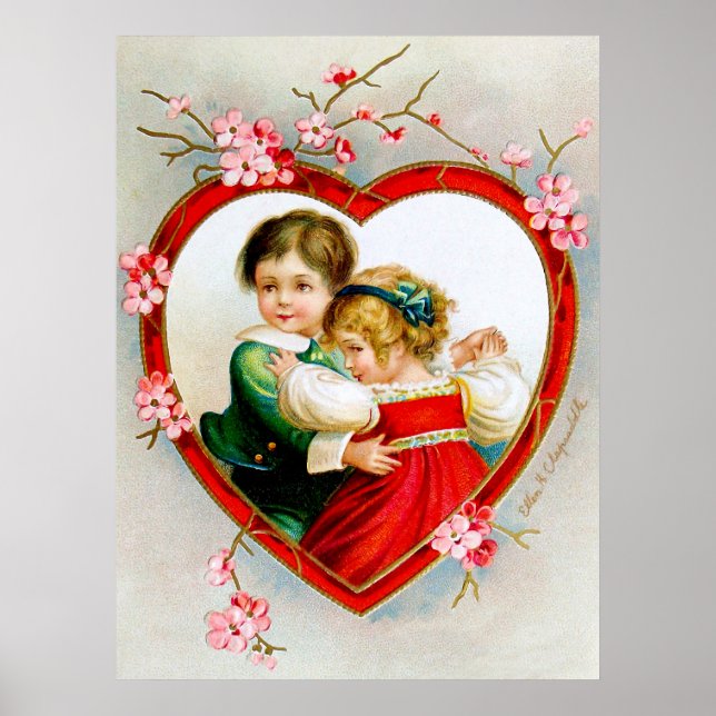 Poster Ellen H. Clapsaddle : Secret dans mon coeur (Devant)