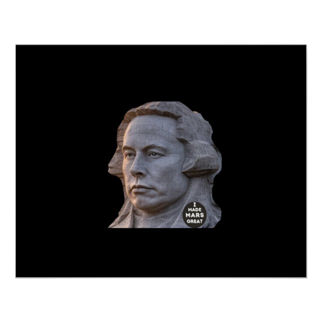 Poster Elon Mount Rushmore Trump Musk unisex (Devant)