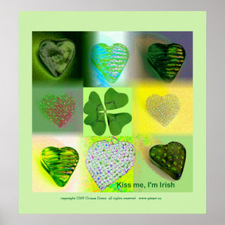 Poster Embrasse-moi Je suis irlandais