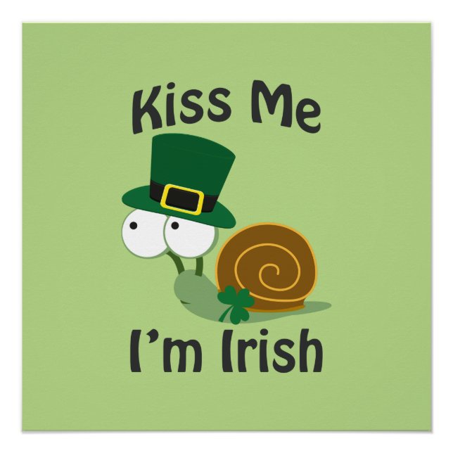 Poster Embrasse-moi Je suis Irlandais Snail (Devant)