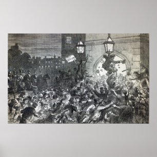 Poster Émeute au pain à l'entrée de la Maison