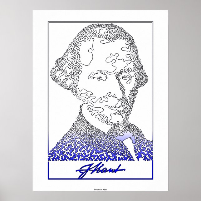 Poster Emmanuel Kant. Fondateur de la philosophie alleman (Devant)