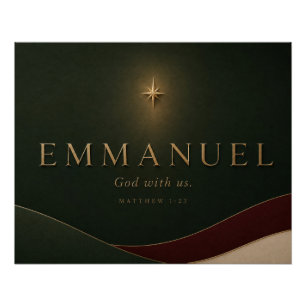 Poster EMMANUEL Matthieu 1:23 Chrétien
