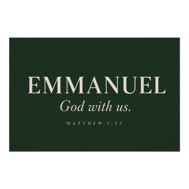 Poster EMMANUEL | Matthieu 1:23 | Noël (Devant)