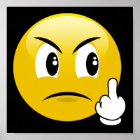 Poster Emoji Middle Finger