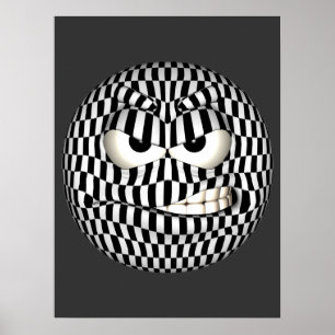 Poster Émoticône face en colère