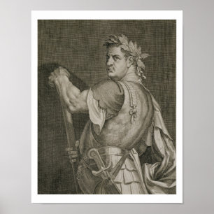Poster Empereur de D. Titus Vespasian d'engrav d'ANNONCE