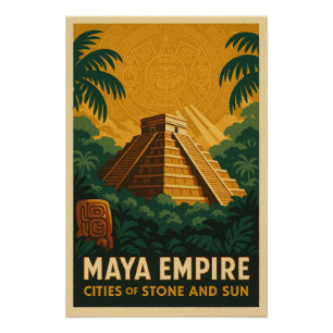 Poster Empire Maya - Villes de Pierre et de Soleil