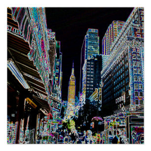 Poster Empire State Building du 42ème St New York