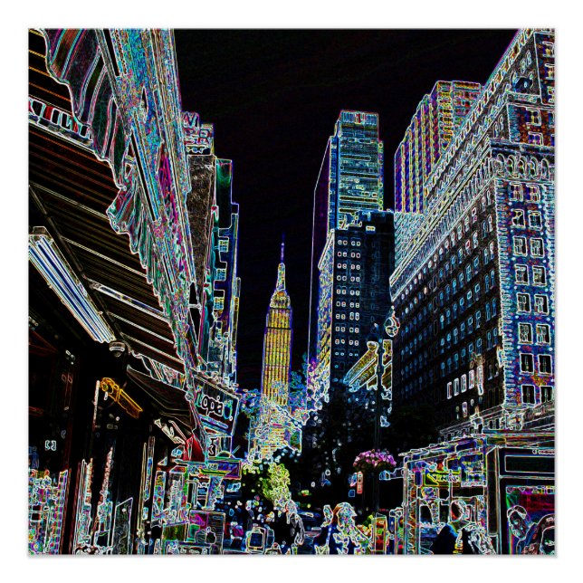 Poster Empire State Building du 42ème St New York (Devant)