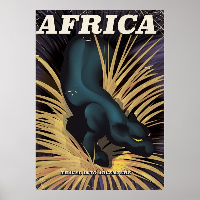 Poster Empreinte d'affiche de voyage vintage Afrique (Devant)
