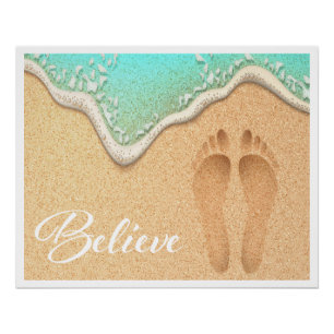 Poster Empreinte dans le thème du sable