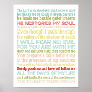 Poster empreinte de l'affiche psalm 23
