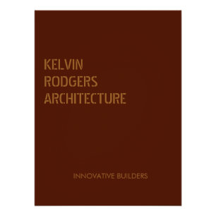 Poster Empreinte dorée tendue brun