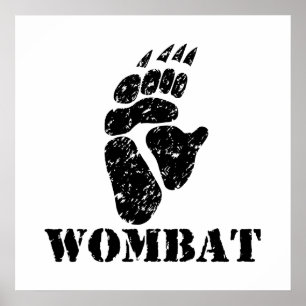Poster Empreinte Wombat
