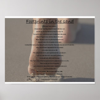 Poster empreintes dans l'affiche de sable