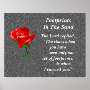 Poster Empreintes Dans Le Sable