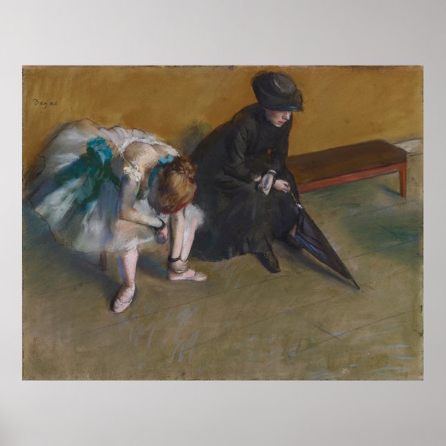 Poster En attente par Edgar Degas (Devant)