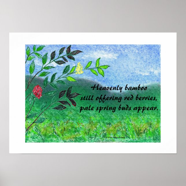 Poster en bambou paradisiaque (Devant)