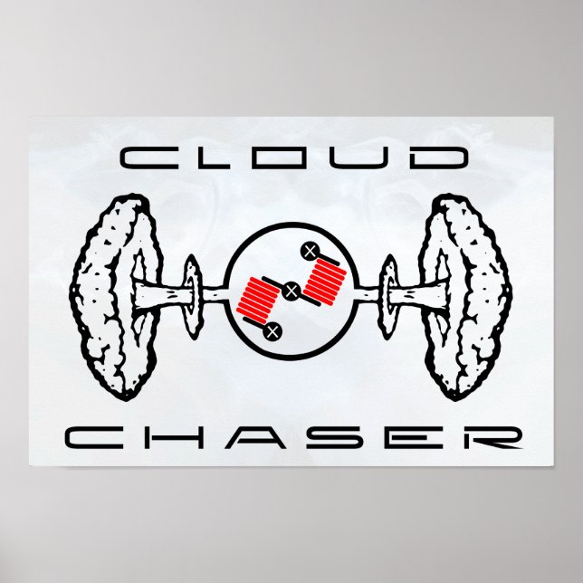 Poster en blanc Cloud Chaser (Devant)