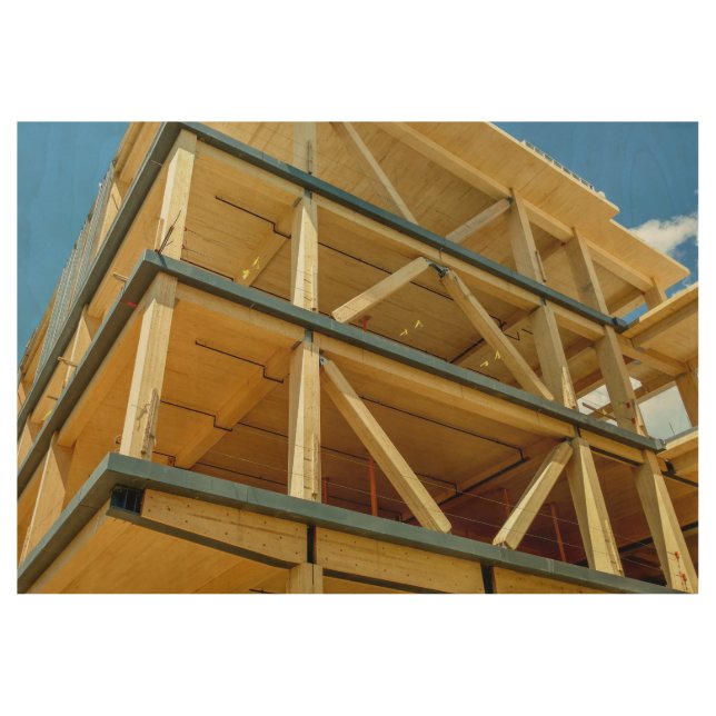 Poster En Bois Bâtiment de conception d'UMass Olver (Devant)