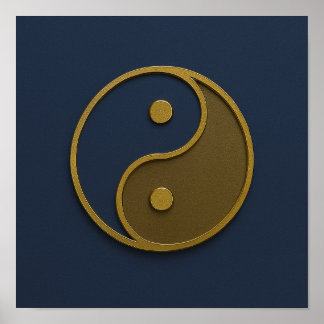Poster en bronze de la marine Yin Yang