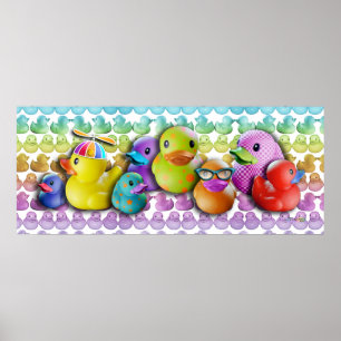 Poster en caoutchouc Duckies, Imprimés