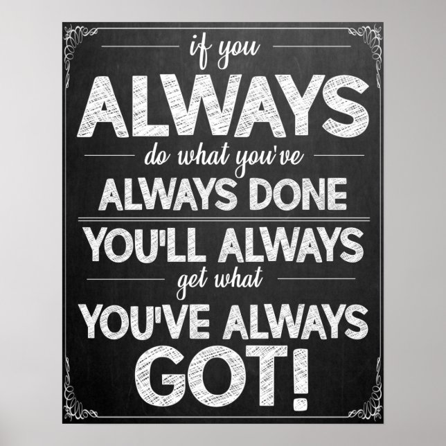 Poster en classe Motivation noir et blanc (Devant)