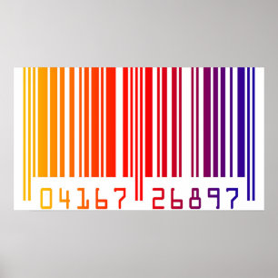 Poster en code barre coloré
