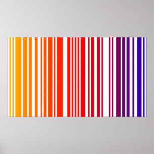 Poster en code barre coloré