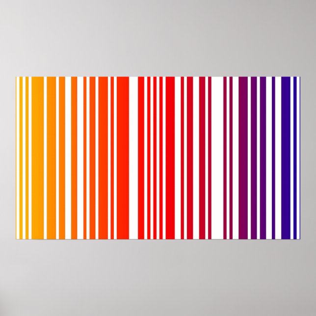 Poster en code barre coloré (Devant)
