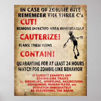 Poster "En Coque De Bite Zombie"