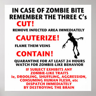 Poster "EN COQUE DE ZOMBIE BITE"