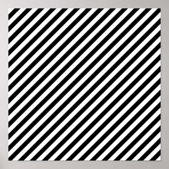 Poster en diagonale noir et blanc 12x12 (Devant)