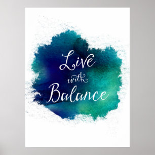 Poster en direct avec la typographie de balance