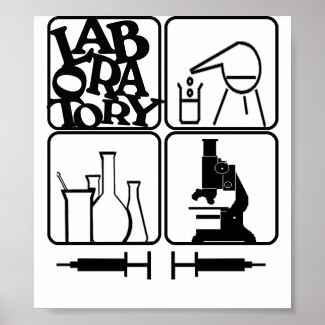 POSTER EN LABORATOIRE - BASSIN, SYRINGES (Devant)